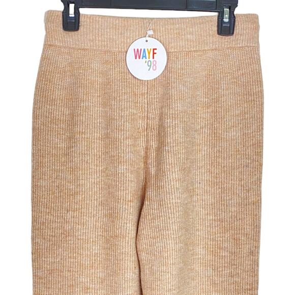 WAYF '98 Knit Sweater Sweatpants Joggers Women's Medium New W/Tags Camel - Picture 6 of 6